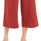 Calça culotte feminina Alfani com amarração frontal, vermelha, tamanho 8