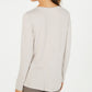 Blusa feminina de manga comprida e decote redondo Style &amp; Co, marrom, tamanho grande