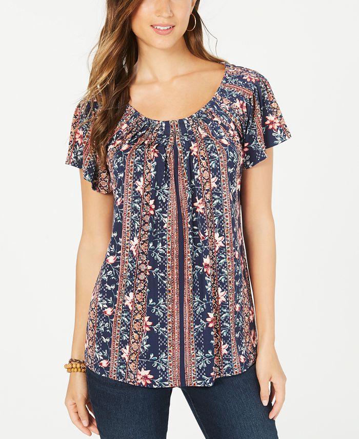 Blusa feminina com estampa floral estilo &amp; co, preta, tamanho pequeno