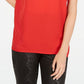 Blusa de malha com tachas e botões da INC International Concepts, vermelha, tamanho grande