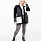 Cardigan feminino de cashmere plus size com blocos de cores Charter Club, preto, tamanho 3X