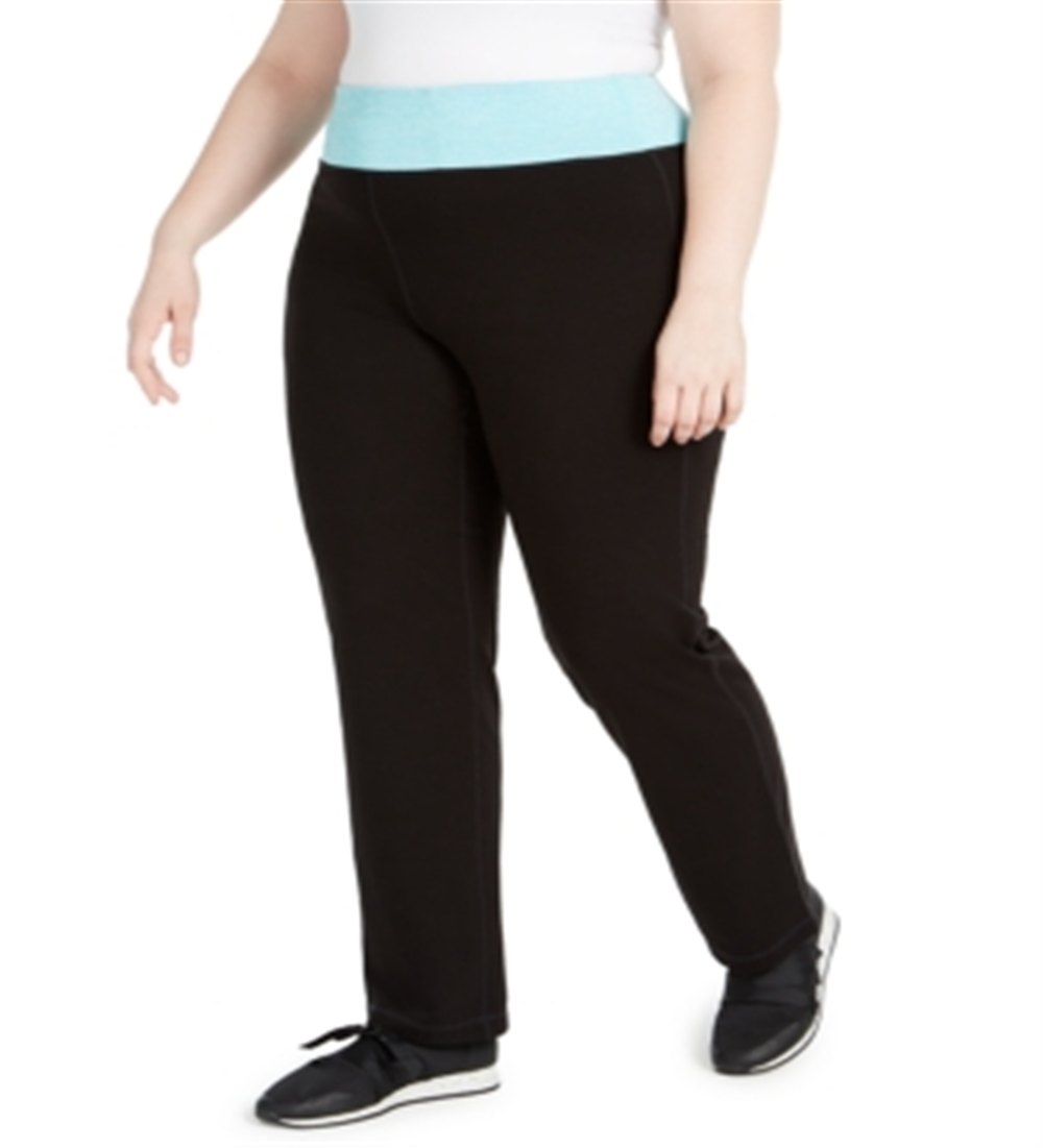 Calça de ioga ativa Plus Flex Stretch Ideology feminina, azul, tamanho 1X