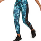 Leggings Ideologia Abstract Camo Mesh-Trim Azul Tamanho Pequeno