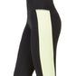 Leggings cropped femininas Ideology Colorblocked tamanho grande, amarelas