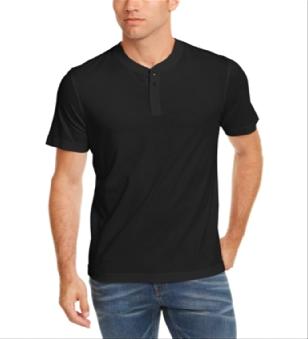 Club Room Masculino Solid Henley Preto Tamanho Pequeno