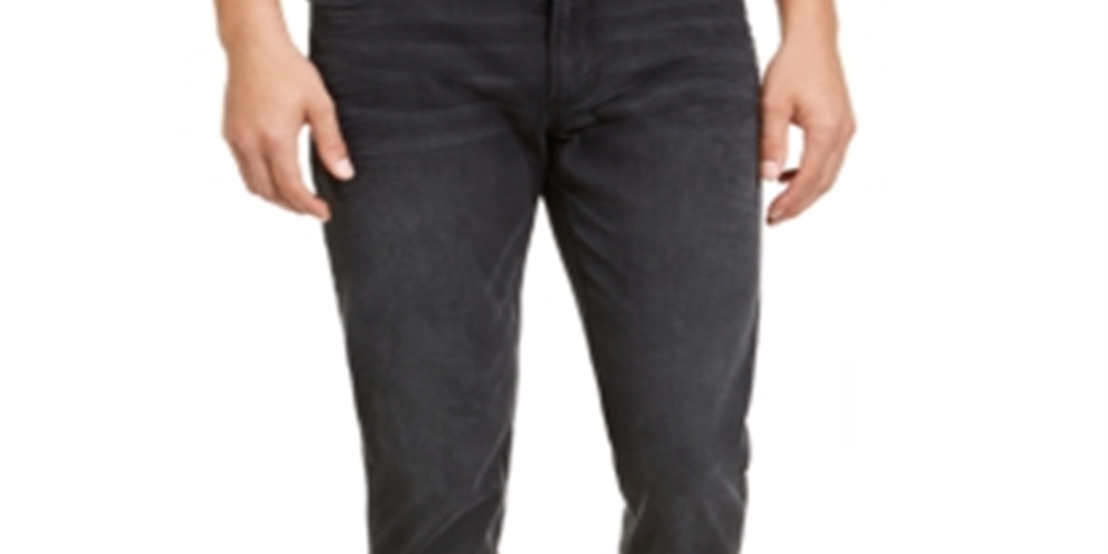 Calça jeans masculina American Rag Sabbath Stretch preta tamanho 38x32