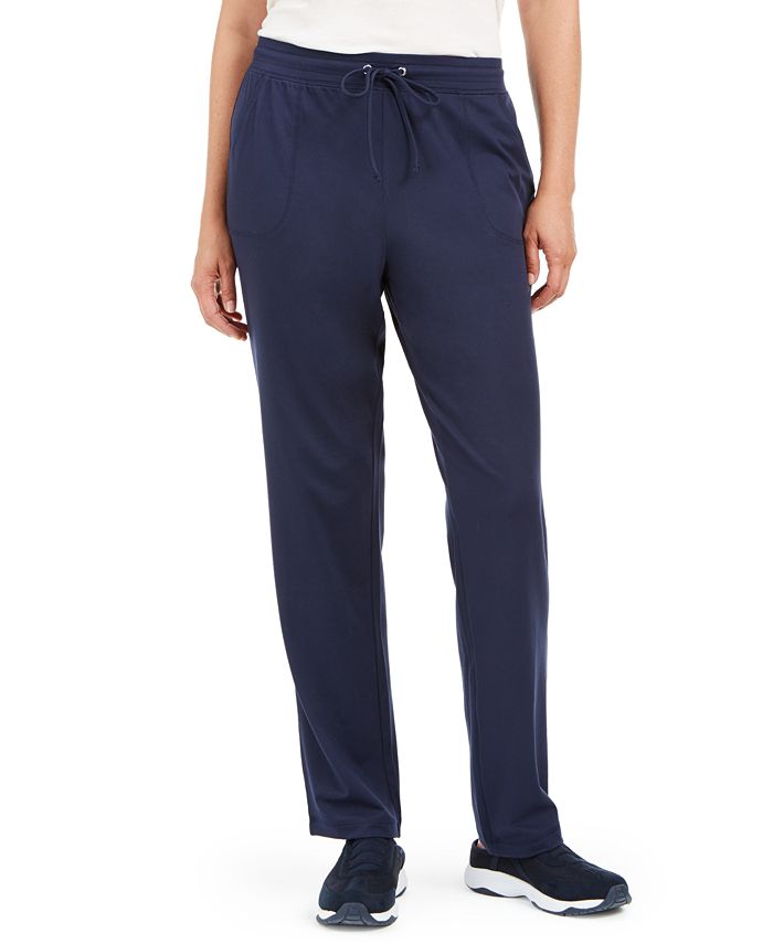 Calça de moletom esportiva feminina Karen Scott, azul, tamanho XX-G