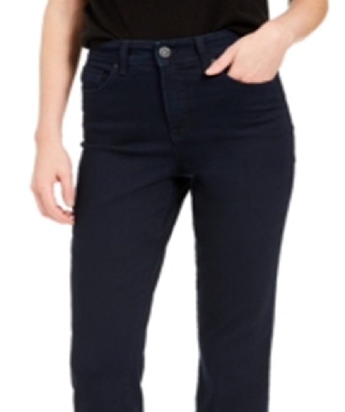 Calça jeans feminina Curvy Straight Leg, azul, tamanho 8, da Style &amp; Co