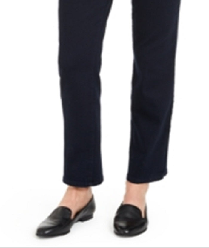 Calça jeans feminina Curvy Straight Leg, azul, tamanho 8, da Style &amp; Co