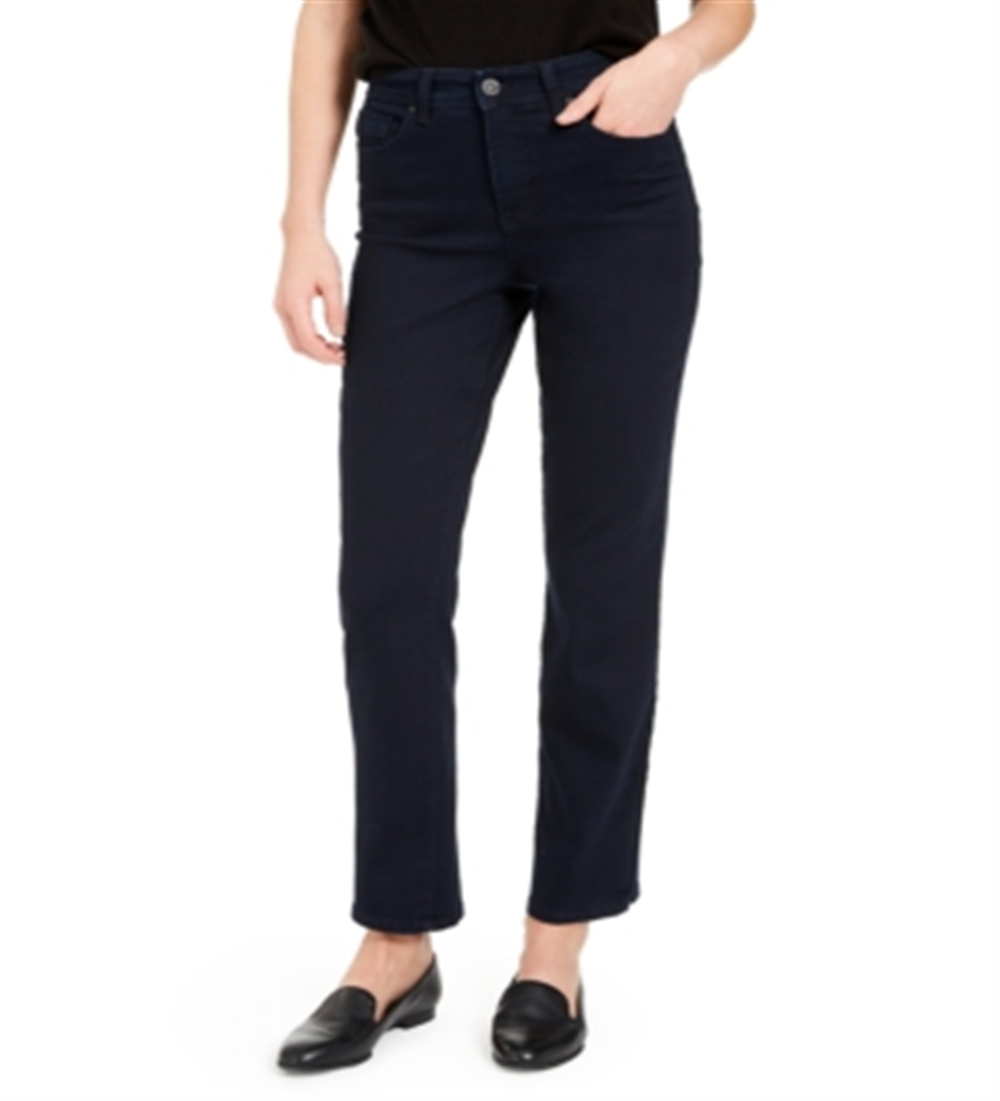 Calça jeans feminina Curvy Straight Leg, azul, tamanho 8, da Style &amp; Co