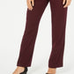 Calça feminina estilo &amp; co com controle de barriga, perna reta, vermelha, tamanho 18