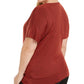 Nicola Women's Plus Twist Front Top Vermelho Tamanho 0X