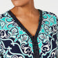 JM Collection Top estampado feminino verde tamanho pequeno