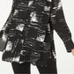Blusa túnica popover estampada feminina Alfani, preta, tamanho X-S