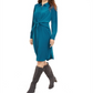 Vestido-camisa feminino Alfani com amarração frontal, verde, tamanho 12