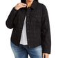 Jaqueta jeans xadrez feminina Style &amp; Co, preta, tamanho 18W