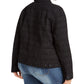 Jaqueta jeans xadrez feminina Style &amp; Co, preta, tamanho 18W