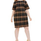 Vestido tubinho estampado feminino Alfani, preto, tamanho 26W