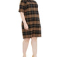 Vestido tubinho estampado feminino Alfani, preto, tamanho 26W