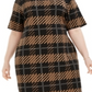 Vestido tubinho estampado feminino Alfani, preto, tamanho 26W