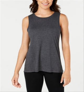 Ideology Women's Tie Back Tank Top Gray Size XX-Large