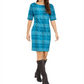 Vestido xadrez feminino Alfani azul tamanho 18
