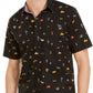 Camisa masculina com estampa de hieróglifos American Rag, preta, tamanho XX-G