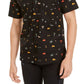 Camisa masculina com estampa de hieróglifos American Rag, preta, tamanho XX-G
