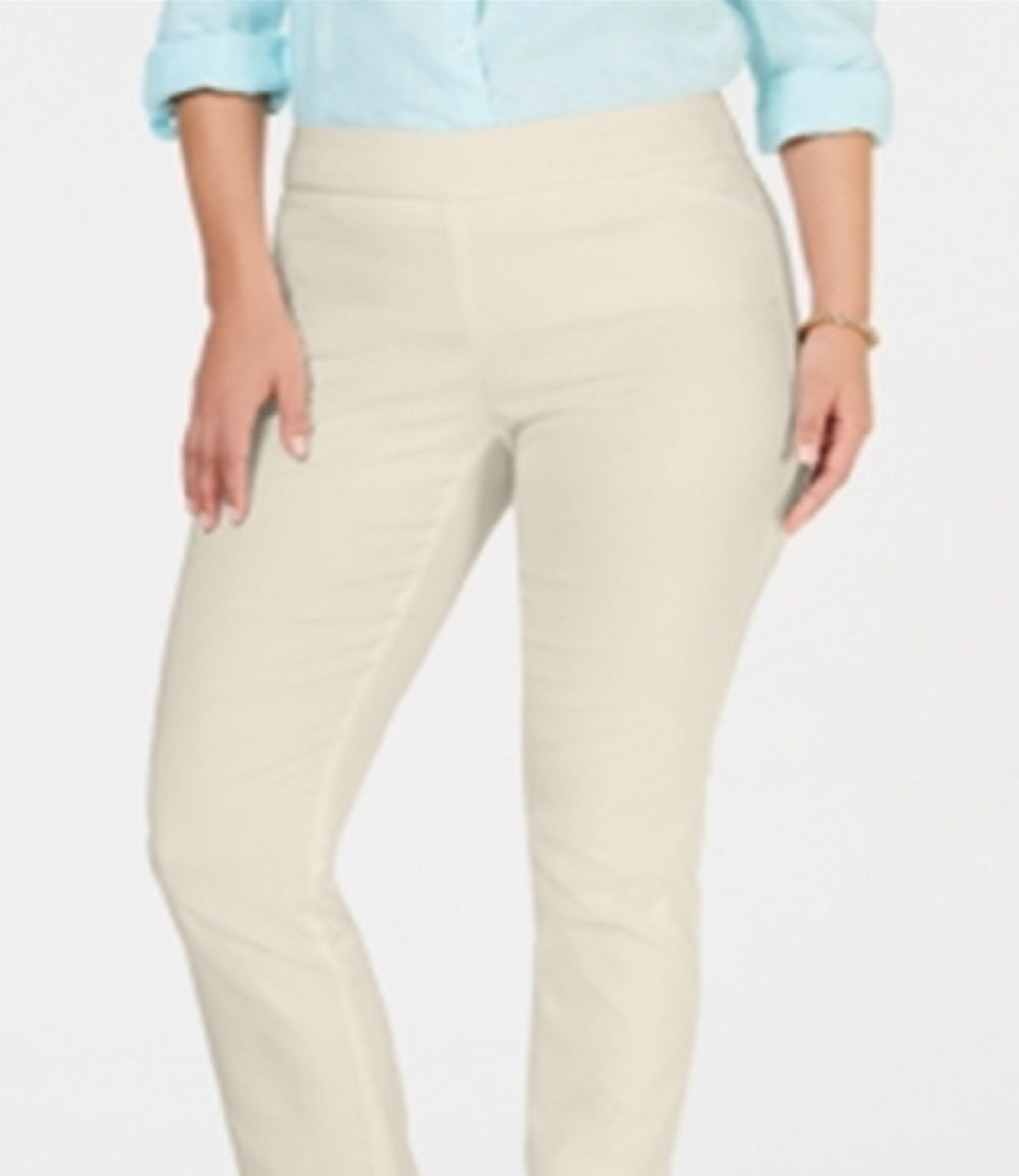 Calça feminina Charter Club Cambridge Skinny com controle de barriga, marrom, tamanho 4