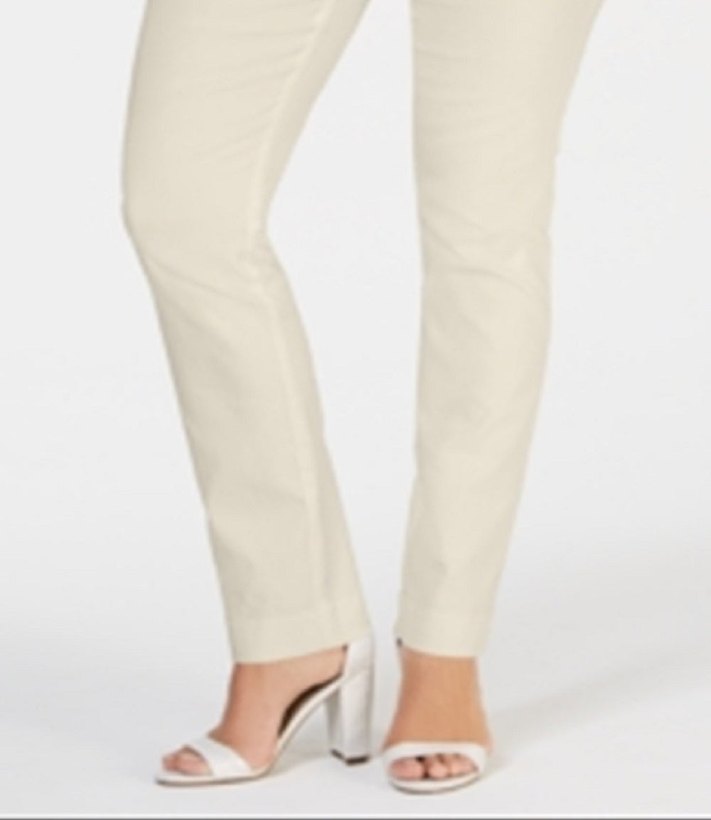 Calça feminina Charter Club Cambridge Skinny com controle de barriga, marrom, tamanho 4