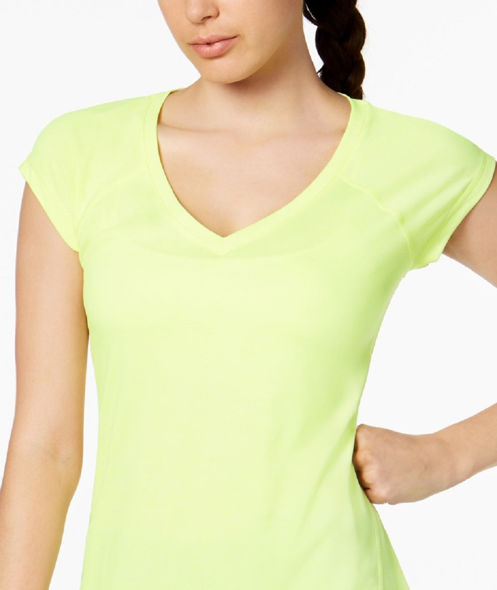 Camiseta ID Ideology Essentials Rapidry Heathered Feminina Amarela Tamanho 1X