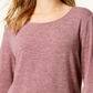 Blusa feminina estilo &amp; co com manga sino dupla vermelha tamanho pequeno