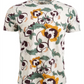 Camiseta masculina American Rag com estampa floral e gola redonda, marrom, tamanho XXG