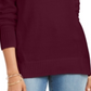 Karen Scott Suéter Feminino de Algodão com Gola Falsa Vermelho Tamanho XS
