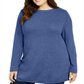 Karen Scott Suéter Túnica Feminino Azul Tamanho 0X