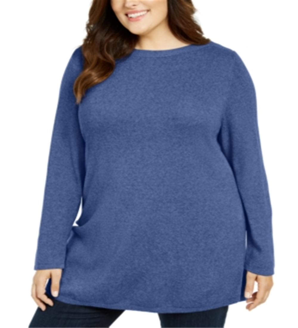 Karen Scott Suéter Túnica Feminino Azul Tamanho 0X