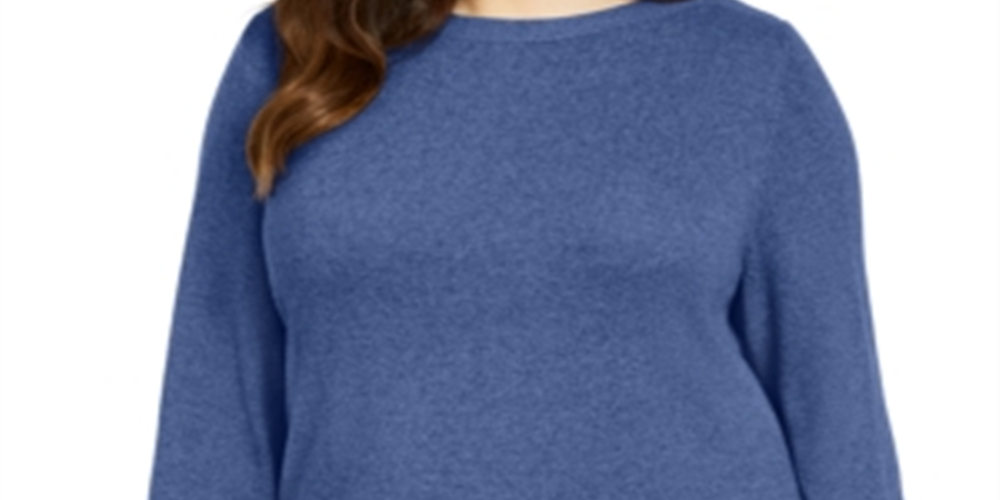 Karen Scott Suéter Túnica Feminino Azul Tamanho 0X