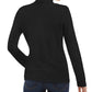 Karen Scott Blusa de gola alta feminina de algodão, preta, tamanho X-S