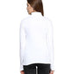 Karen Scott Blusa de gola alta feminina de algodão, branca, tamanho X-S