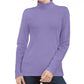 Karen Scott Blusa de gola alta feminina de algodão, roxa, tamanho extragrande