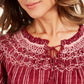 Blusa texturizada listrada vermelha tamanho pequeno Style &amp; Co para mulheres