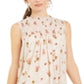 Vestido smocked estampado feminino Style &amp; Co, marrom, tamanho pequeno