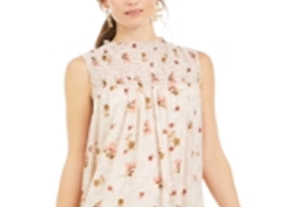 Vestido smocked estampado feminino Style &amp; Co, marrom, tamanho pequeno
