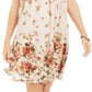 Vestido smocked estampado feminino Style &amp; Co, marrom, tamanho pequeno