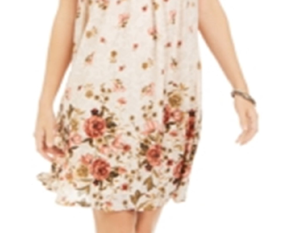 Vestido smocked estampado feminino Style &amp; Co, marrom, tamanho pequeno