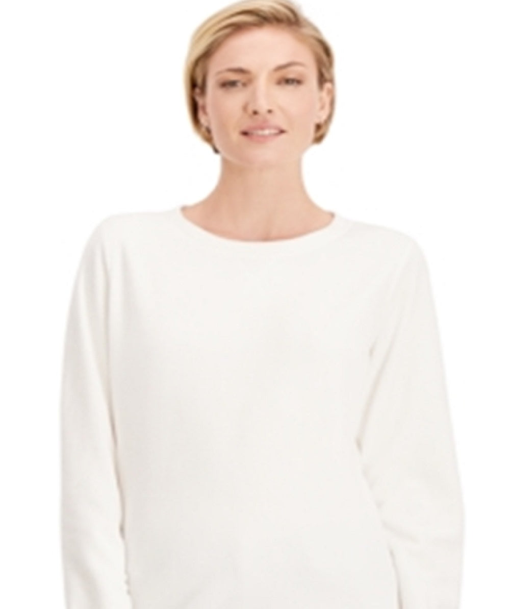 Moletom esportivo feminino Karen Scott, branco, tamanho médio