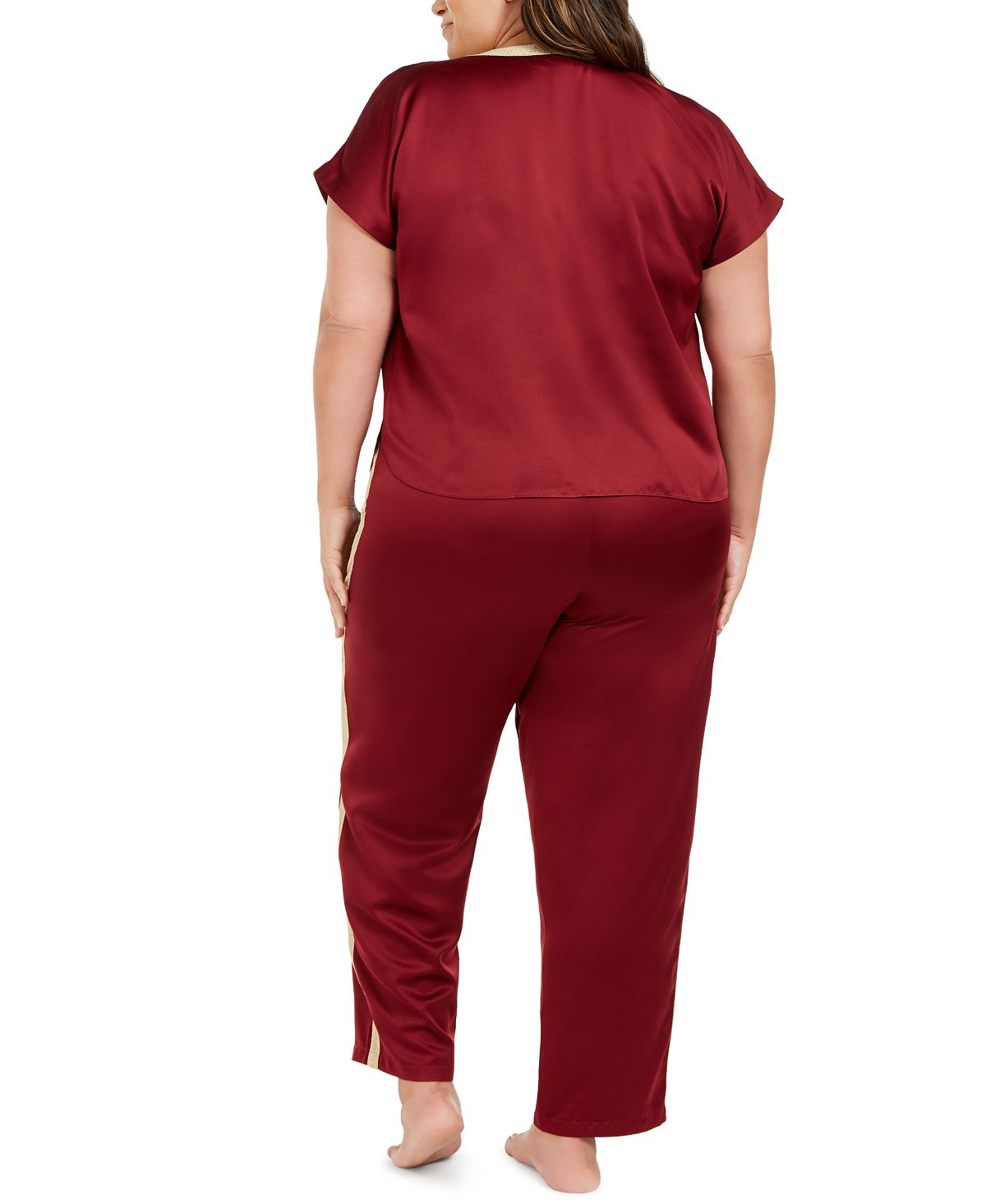 INC International Concepts Roupa íntima feminina sólida para dormir, tamanho 3X, vermelha