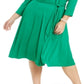 Vestido feminino com decote em V e cinto, tamanho 2X, verde, Charter Club