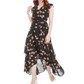 Vestido longo feminino Bar III, preto, tamanho 10