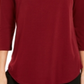 JM Collection Top Feminino Keyhole Vermelho Tamanho Médio